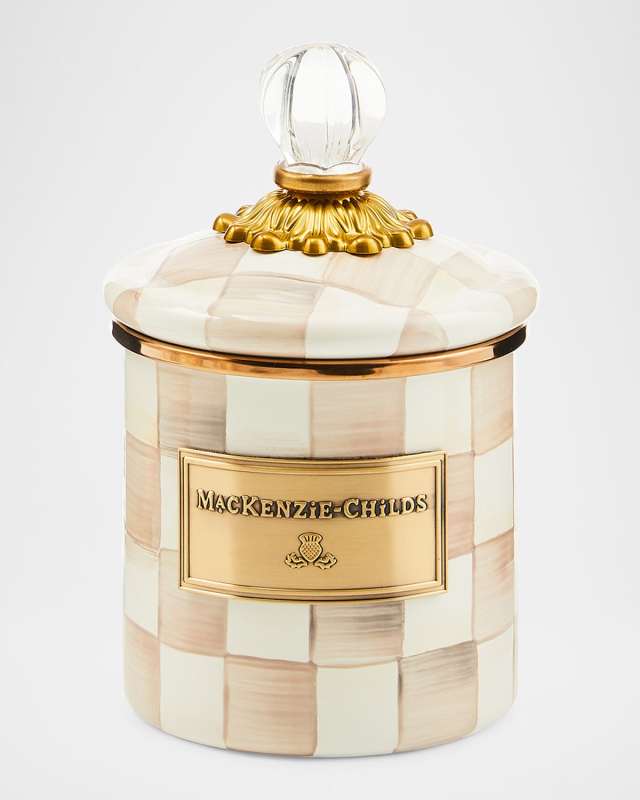 Mocha Check Demi Canister